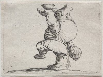 Olika puckelryggiga figurer av Iacopo Callot (Dricker Seen From Behind) av Jacques Callot