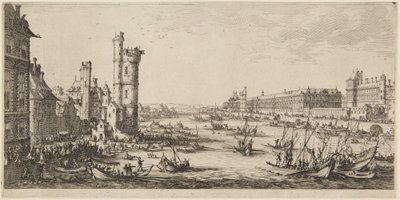 Vy över Louvren av Jacques Callot