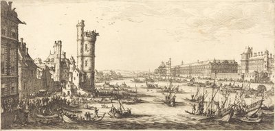 Utsikt över Louvren av Jacques Callot
