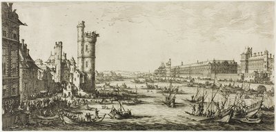 Utsikt över Louvren av Jacques Callot