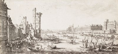 Vy över Louvren av Jacques Callot