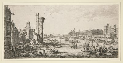 Utsikt över Louvren av Jacques Callot