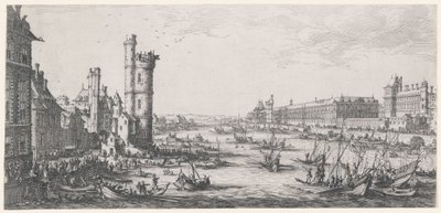 Vy över Louvren av Jacques Callot