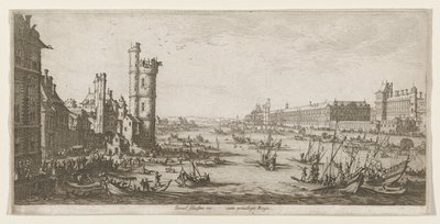 Utsikt över Louvren av Jacques Callot