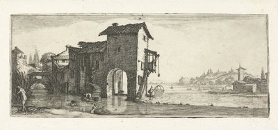 Vattenkvarn av Jacques Callot