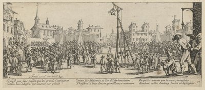 Vippgalge, blad 10 i serien "Krigets fasor" av Jacques Callot
