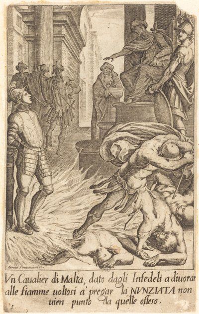 Riddare av Malta av Jacques Callot after Antonio Circignani