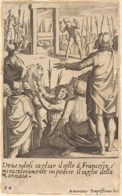 Francesco av Jacques Callot after Antonio Tempesta