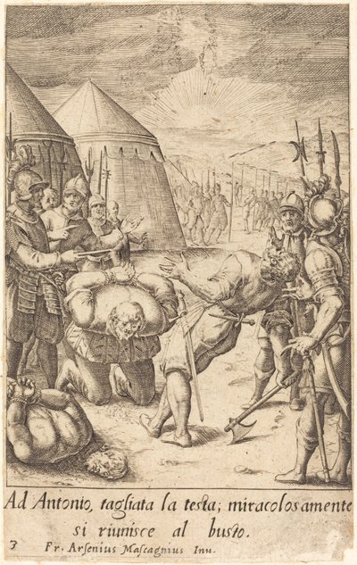 De avhuggna av Jacques Callot after Donato Mascagni