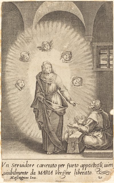 Den levererade tjänaren av Jacques Callot after Donato Mascagni