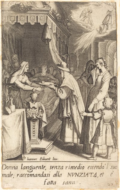 Den botade sjuka personen av Jacques Callot after Giovanni Bilivert