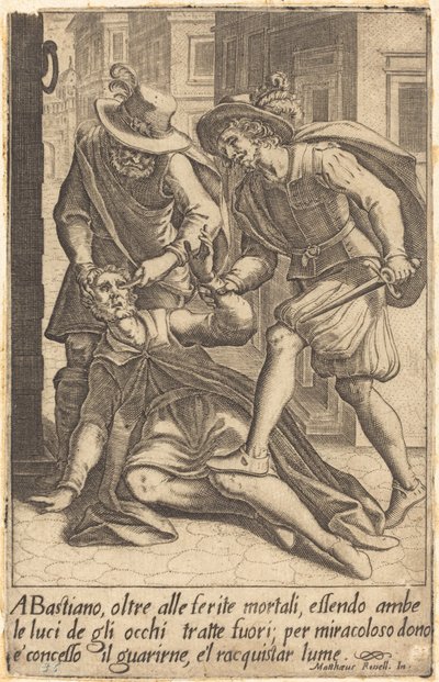 Bastian av Jacques Callot after Matteo Rosselli