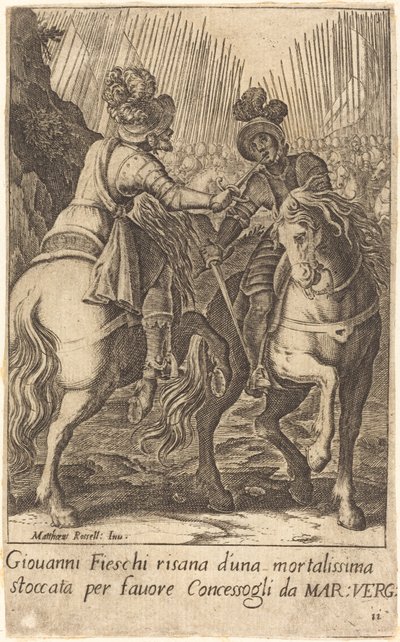 Giovanni Fieschi av Jacques Callot after Matteo Rosselli