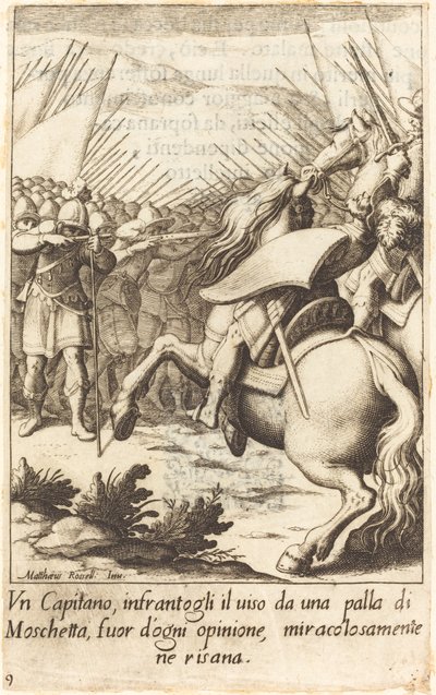 Kaptenen av Jacques Callot after Matteo Rosselli