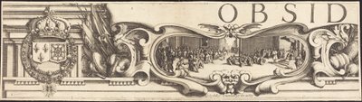 Belägringen av La Rochelle [skylt 1 av 16; uppsättningen omfattar 1952.8.97-112] av Jacques Callot and Abraham Bosse