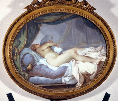 Kvinna som klämmer en kudde. Jacques Charlier av Jacques Charlier