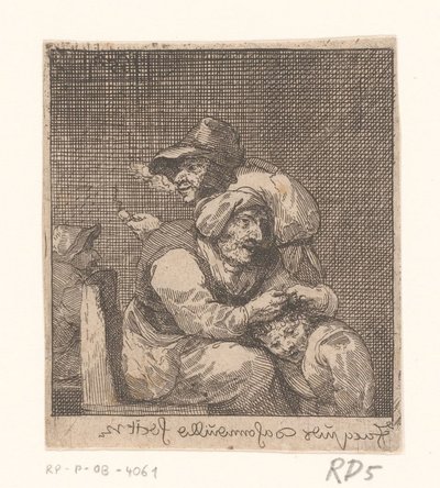 Avlusning av ett barn av en gammal kvinna av Jacques Dassonville (attributed to)