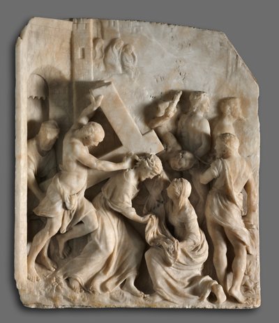 Kristus bär korset med de heliga Simon och Veronica, ca. 1545. av Jacques Dubroeucq
