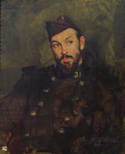 Felicien Cacan i uniform, 1915 av Jacques Emile Blanche