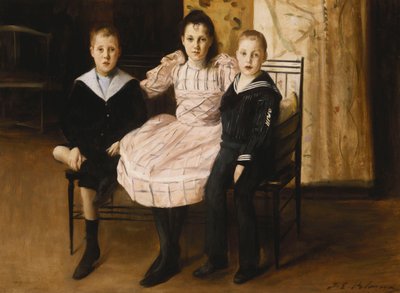 Henry Bernstein och hans bror och syster, 1892 av Jacques Emile Blanche