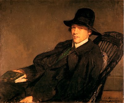 Porträtt av Andre Gide 1869-1951, 1912. av Jacques Emile Blanche