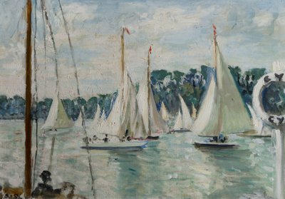 Racing Yachts på Seine av Jacques Emile Blanche