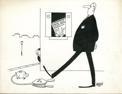 Paris-Presse, Satirisk i svartvitt av Jacques Faizant