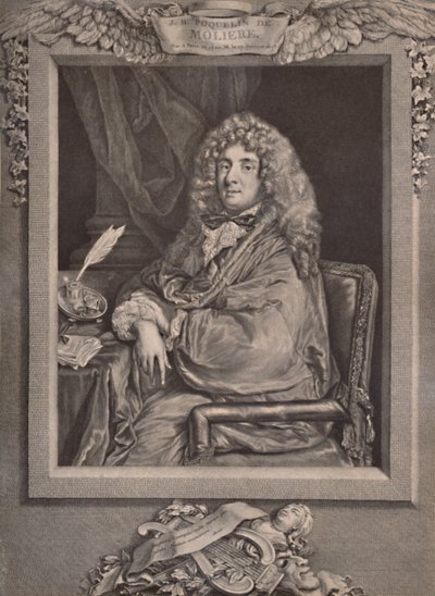 Moliere, fransk dramatiker och skådespelare, 1700-talet 1894 av Jacques Firmin Beauvarlet