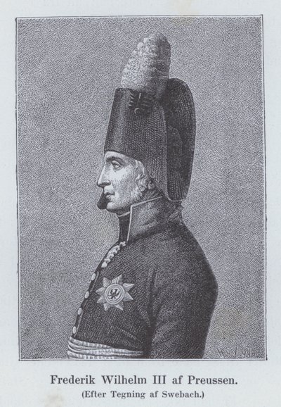 Fredrik Vilhelm III, kung av Preussen (litho) av Jacques Francois Joseph (after) Swebach
