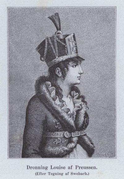 Louise av Mecklenburg-Strelitz, drottningkonsort till kung Fredrik William III av Preussen (litho) av Jacques Francois Joseph (after) Swebach