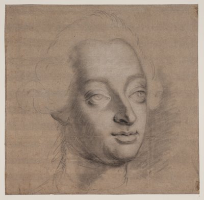 Porträtt av Frederik V. 3/4 Profil av Jacques Francois Joseph Saly