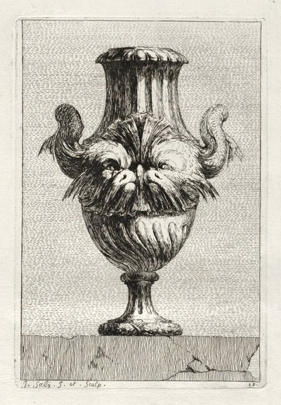 Svit med vaser: Tavla 10, 1746. av Jacques Francois Joseph Saly