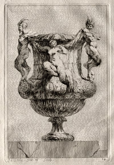 Svit med vaser: Tavla 14, 1746. av Jacques Francois Joseph Saly