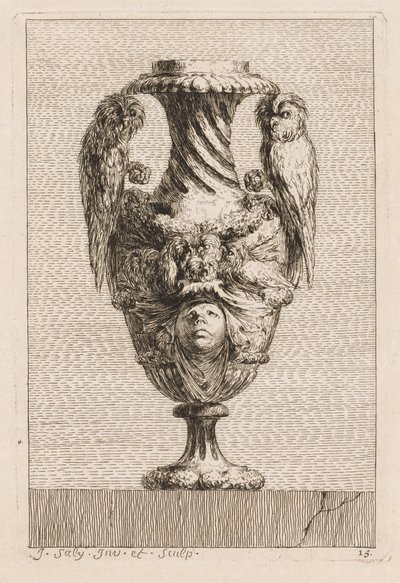 Svit med vaser: Tavla 15, 1746. av Jacques Francois Joseph Saly