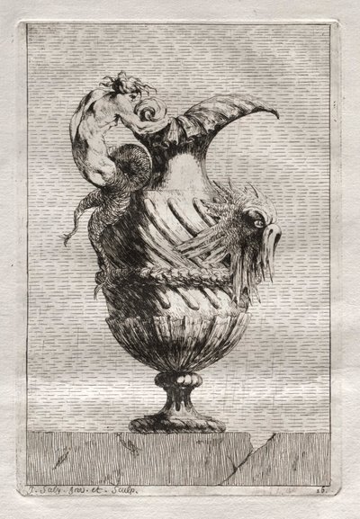 Svit med vaser: Tavla 16, 1746. av Jacques Francois Joseph Saly