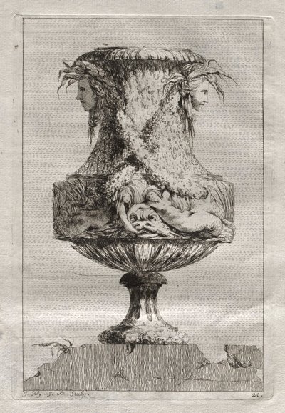 Svit med vaser: Tavla 20, 1746. av Jacques Francois Joseph Saly