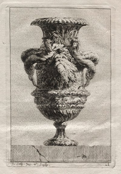 Svit med vaser: Tavla 26, 1746. av Jacques Francois Joseph Saly