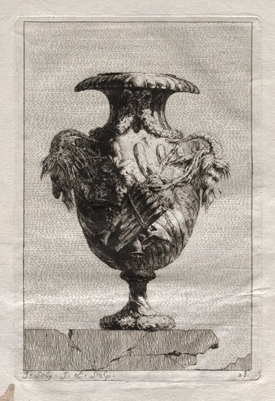 Svit med vaser: Tavla 28, 1746. av Jacques Francois Joseph Saly