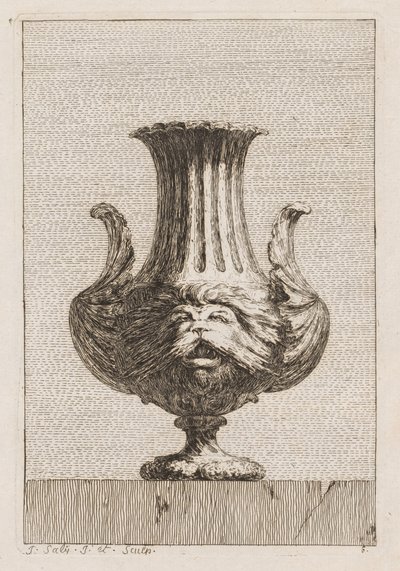 Svit med vaser: Tavla 6, 1746. av Jacques Francois Joseph Saly
