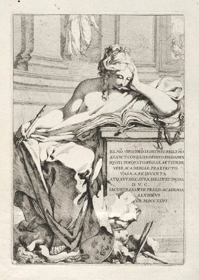 Svit med vaser: Titelsida, 1746. av Jacques Francois Joseph Saly