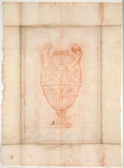 Vasdesign för Suite of Vases: Plate 27, 1746. av Jacques Francois Joseph Saly