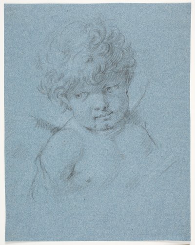 Bevingad ängel? Amor? Byst bild av Jacques Francois Joseph Saly