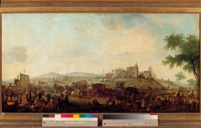 Utsikt över det militära manövreringslägret som upprättats under befäl av prinsen av Conde nära Saint Omer från 5 augusti till 25 september 1788. Detta är Louis V Joseph de Bourbon-Conde (1736-1818). Målning av Jacques Francois Joseph Swebach (1769-1823) 1 av Jacques Francois Joseph Swebach