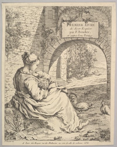Frontispice, mitten till slutet av 1700-talet. av Jacques Gabriel Huquier