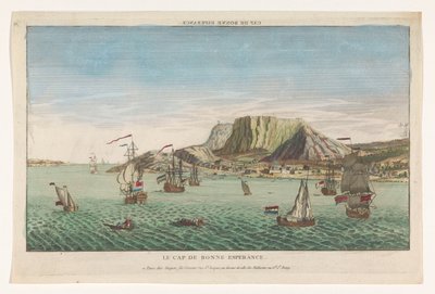 Utsikt över Godahoppsudden i Sydafrika Cap de Bonne Esperance (titel på objekt) av Jacques Gabriel Huquier