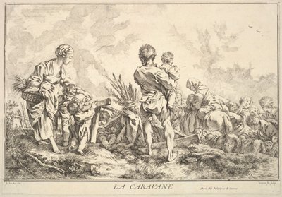 Karavanen, mitten till slutet av 1700-talet. av Jacques Gabriel Huquier