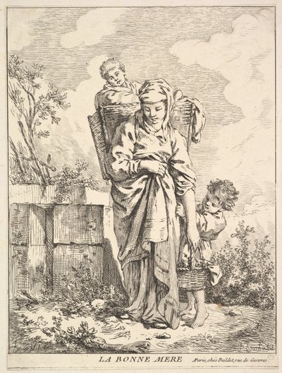 Den goda modern, 1700-talet. av Jacques Gabriel Huquier