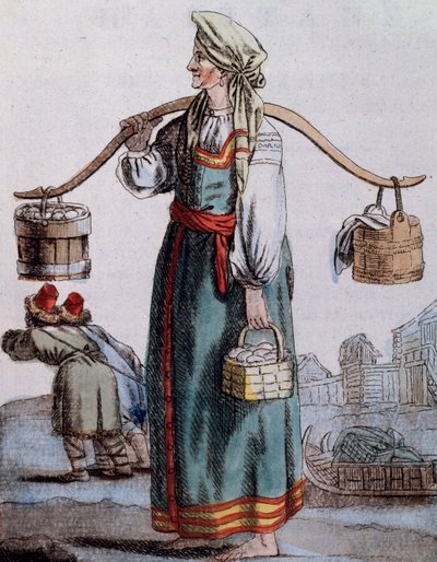 Äggförsäljare i St Petersburg av Jacques Grasset de Saint-Sauveur