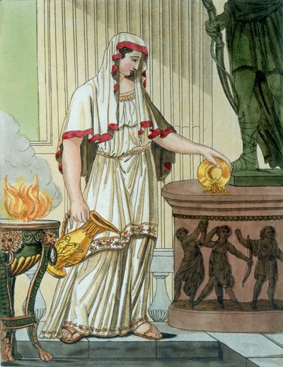 Vestal jungfru, illustration från 