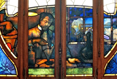 Nancy (avdelning 54), jugend, handelskammaren och industrikammaren, Fönster i målat glas av Jacques Gruber (1870-1936) av Jacques Gruber